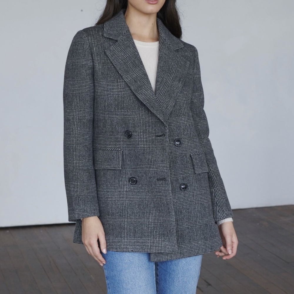 NWT THE CURATED Plaid Wool Blazer - XXS